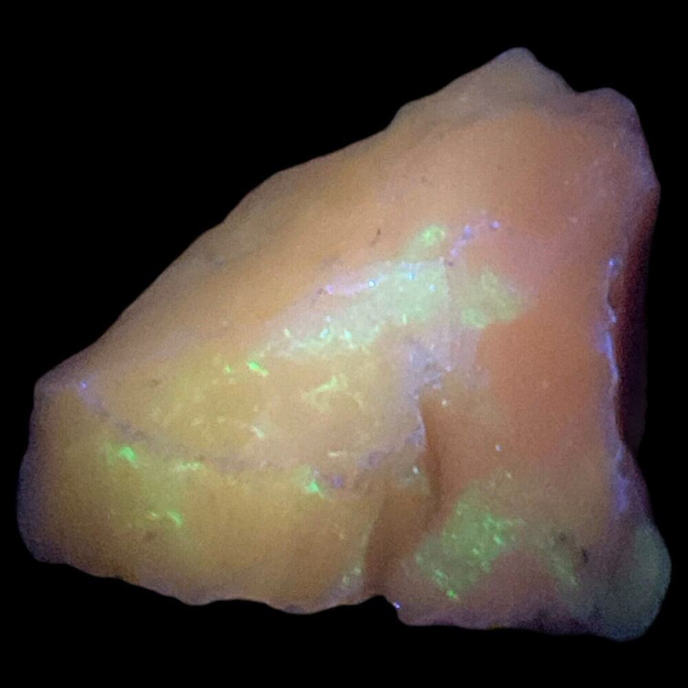 Pink Multitone Art Glass Cullet Glowing Manganese Slag Glass #4GX179